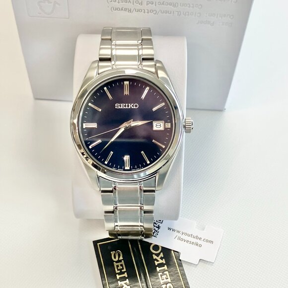 Seiko Stainless Steel Watch With Blue Dial - Picture 1 of 5